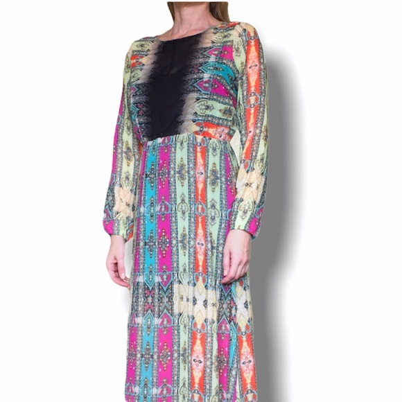 Sheer Maxi Dress: Medium, black slip included - Picture 2 of 4